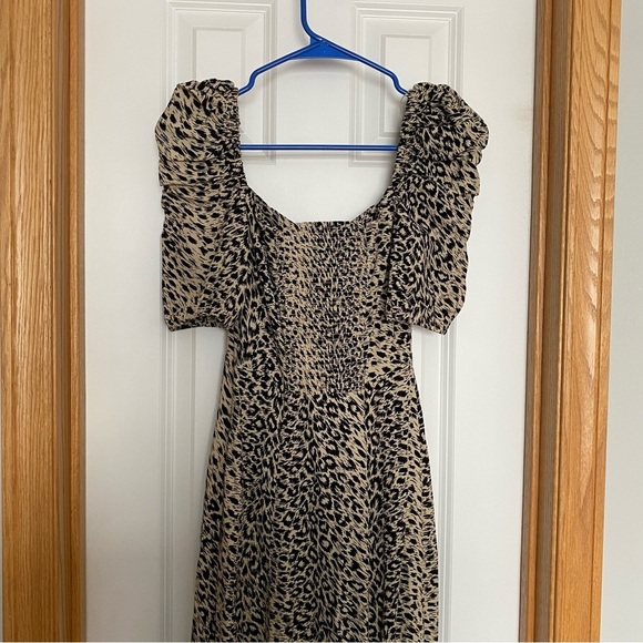 & Other Stories Puff Shoulder Crepe Midi Dress US Size 0 - Picture 9 of 14